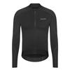 Santic Men's Long Sleeve Cycling Jersey, Fleece-Lined, for Autumn and Winter, Road Bike Jersey, Windproof, and Powerful, Black, Size M