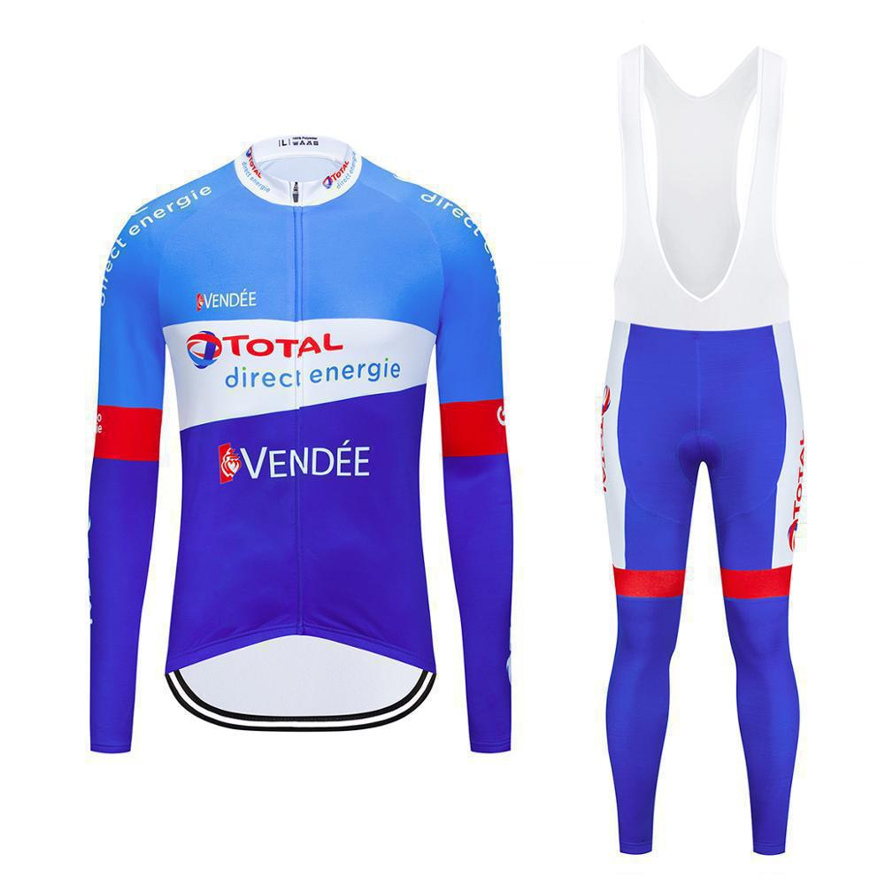 2026 Long-sleeved, Autumn Breathable Cycling Suit Set, Breathable Cycling Suit Team, Strap Long-sleeved Cycling Suit Set.