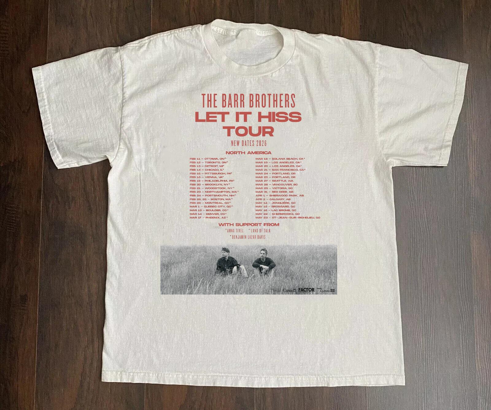 

The Barr Brothers Let It Hiss Band Gift For Fan S-5XL T-shirt Go205 5XL різнокольоровий
