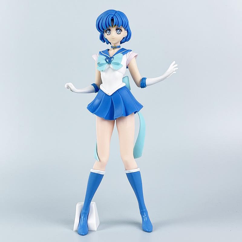22cm Anime Hino Rei Ami Mars Mercury Figure Doll Girl Pvc Action Figurine Collectible Model Toy