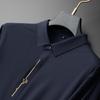 Dibinze Men's Plus Size Stretch Wrinkle-Free Embroidered Long Sleeve Shirt