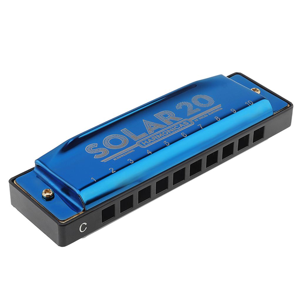 10 Holes KeyC Blues Harmonica Beginner Durabled Mouth Organ 20 Tunes Blue Musical Gifts