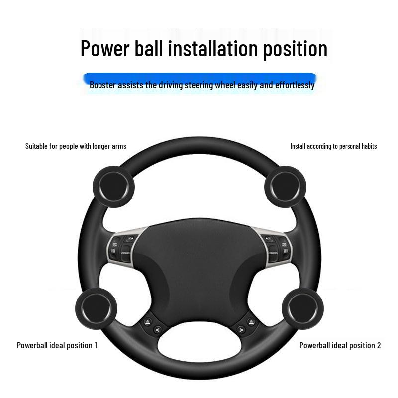 360-Degree Effort-Saving Steering Wheel Assist Ball