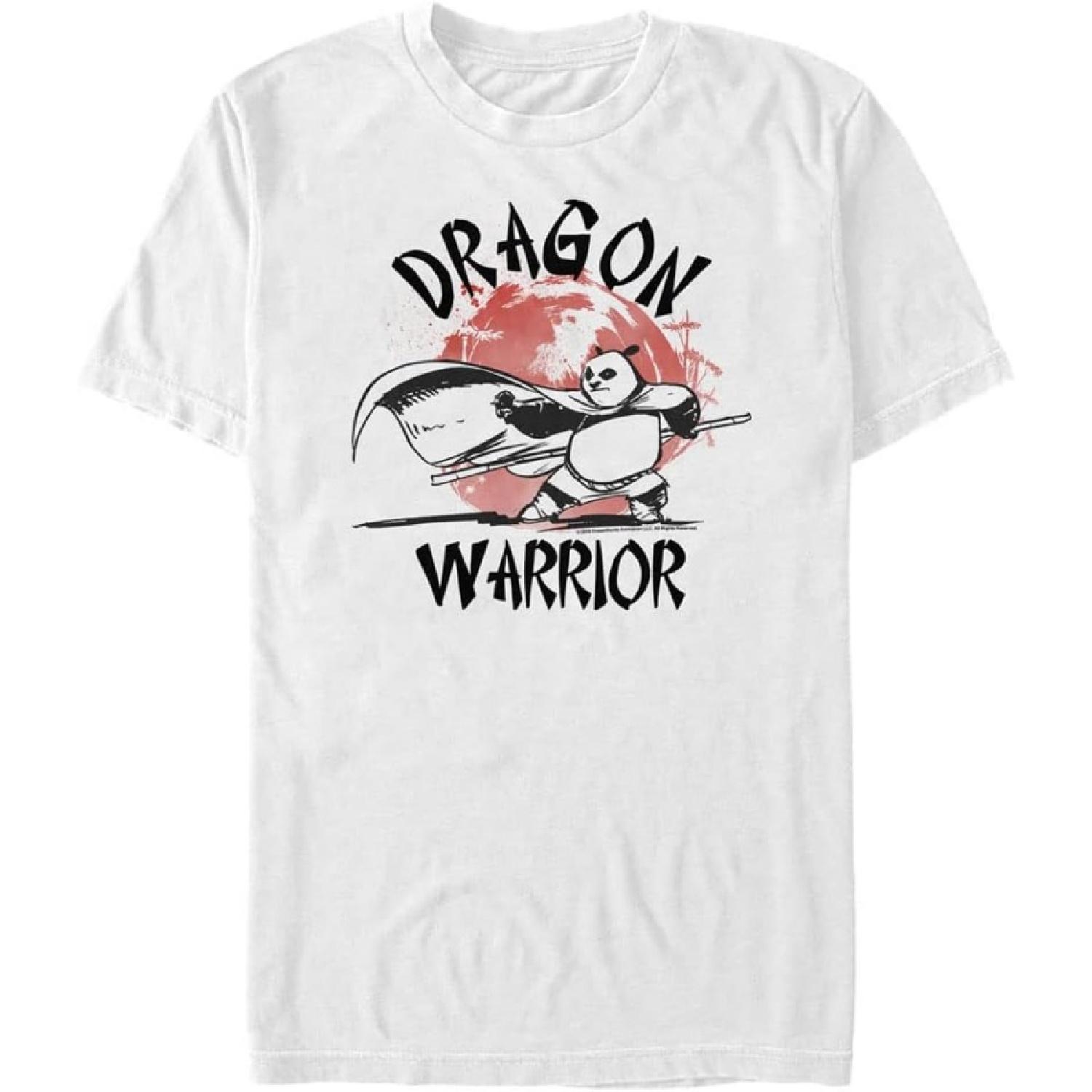 Fifth Sun Мужская футболка с коротким рукавом Kung Fu Panda Dragon Warrior Большого размера S