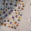 1pcs 5D Colorful Rhinestones Pumpkin Ghost Nail Art Halloween Stickers Adhesive Transfer Nail Decoration Decals Accessory