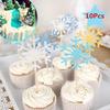 10Pcs Coco Snowflake Cupcake Baby Girl Frozen Birthday Party Decorations