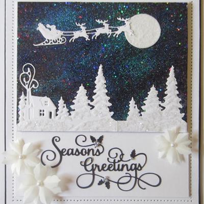 Christmas Sleigh Tree Metal Cutting Dies DIY Scrapbook Emboss Paper Cards Craft