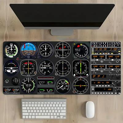 Airplane Dashboard Mouse Pad Large Rubber Base Antislip PC Desk Accessories Mousepad for Office  Gamer Keyboard Mats Decor Mat
