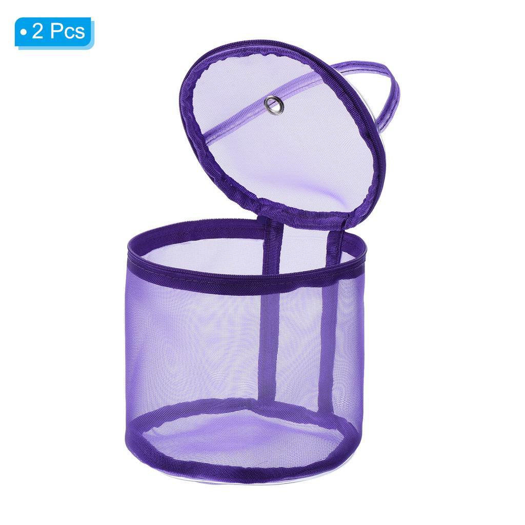 1/2pcs Yarn Storage Bag Portable Crochet Knitting Bag Case Skein Ball Holder Mesh Basket Organizer Crocheting Tote for Sewing