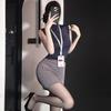 Seductive Bodycon Skirt Uniform Cosplay Set: Pure Desire and Passionate Ambiance