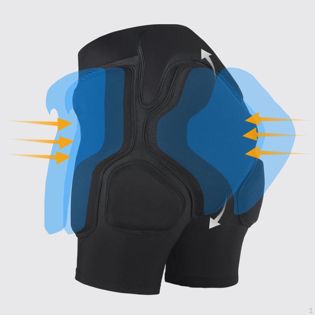 Padded Shorts Absorbing Comfortable Hip Protection Gear for Ice Skating Men Women Snowboard