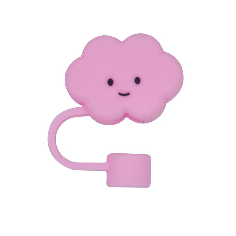 

1 шт., силиконовые чехлы для трубочек в форме облака для чашки Стэнли, симпатичные силиконовые колпачки в форме облака для питья, пылезащитные колпачки для трубочек, аксессуары для чашек розовый