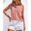 Summer New V-neck Casual Shirt Women's Vest Sleeveless Shirt