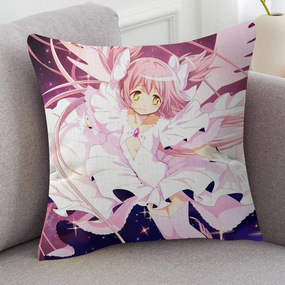 Anime Puella Magi Madoka Magica Pillowcase Toon Gift Cushion Cover Bedroom Home Sofa Chair Seat Decor Pillow Case
