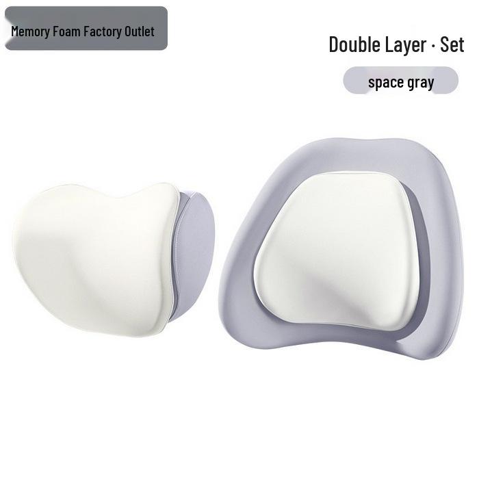 Memory Foam Car Seat Cushion with Lumbar and Neck Support