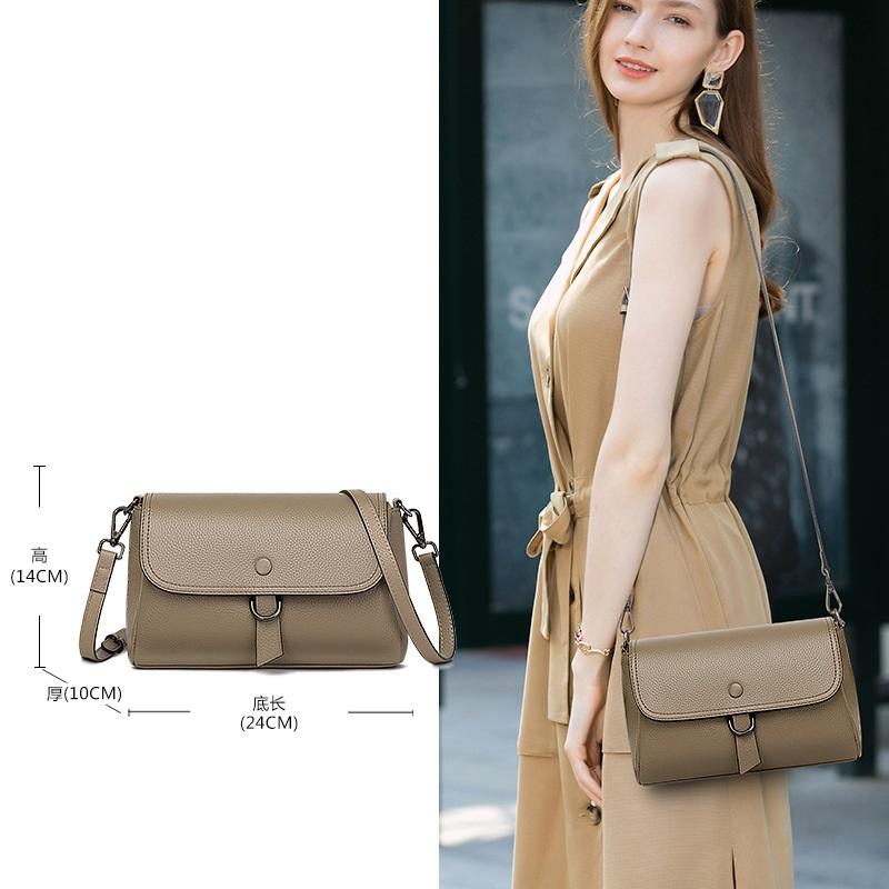2026 Casual genuine leather crossbody bag new trendy and fashi women'sversatile shoulder bag large capacity handag as gift