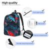 Radiostatic Vox Alastor Backpack Women Men Hazbin Hotels Pattern Backpacks Polyester Style School Bags Daily Custom Rucksack