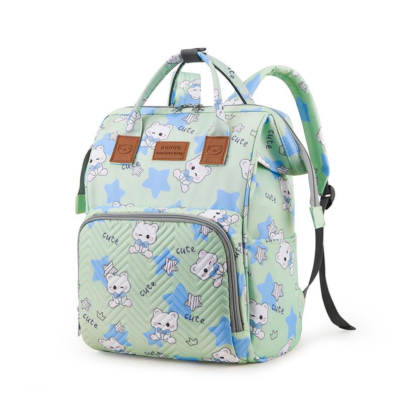 Schoolbag's New Animal Pattern Mommy Bag Can Be Carried Out, Large-capacity Mother and Baby Backpack, Multi-functional Mother Bag.