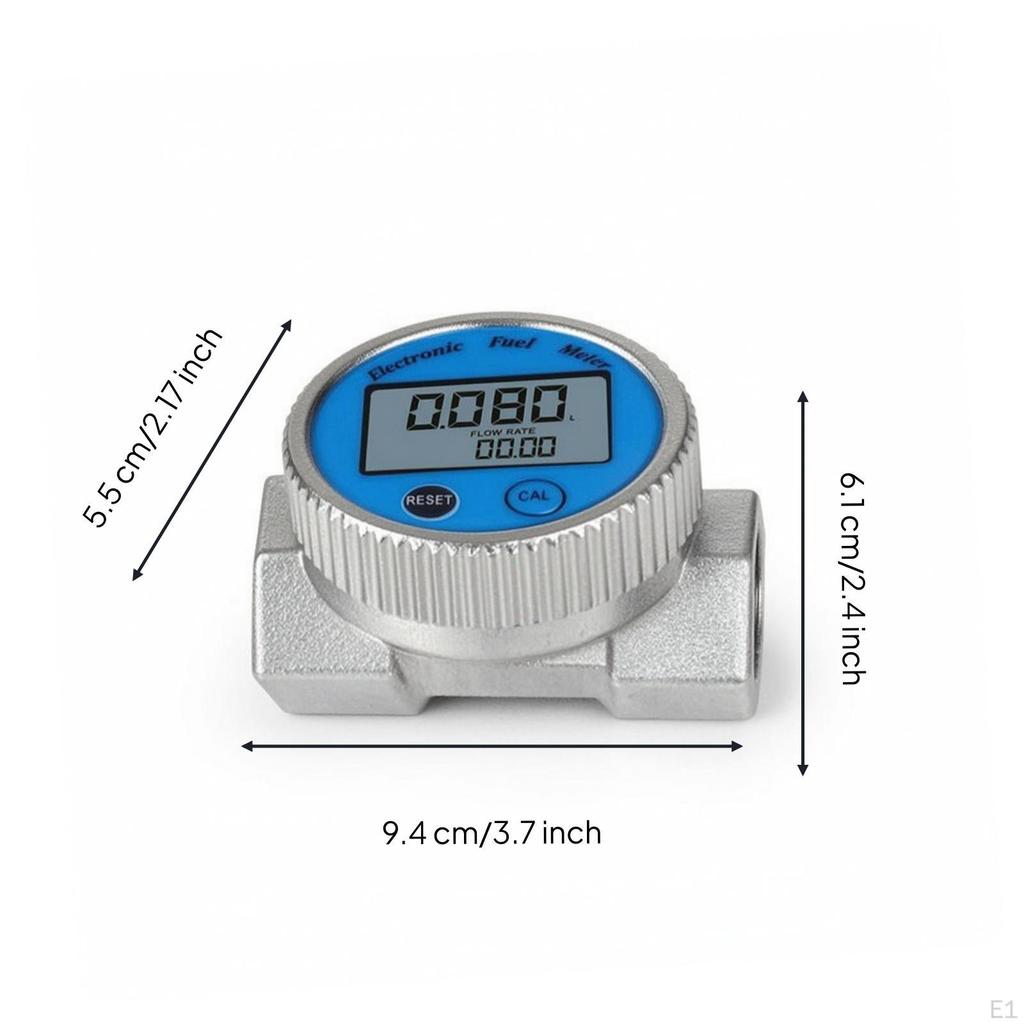 Digital Impeller Volume Meter Waterproof with Screen Display Threaded Water