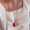 Fashionable Horse Chain Tassels Pendant Necklaces Adjustable Long Chain Party and Daily Wear Elegant Long Tassels Necklace