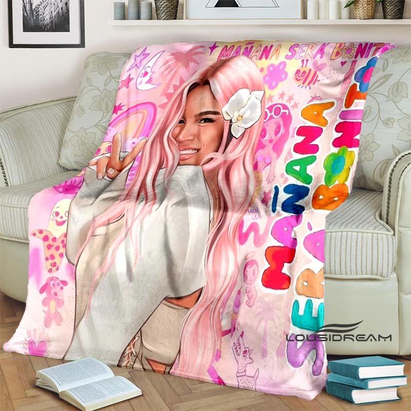 Customizable K-KAROL G Printed Comfortable Soft Blanket Home Fashion Sofa Bed Living Room Warm Portable Travel Gift Blanket
