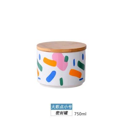 Scandinavian ceramic jars sealed jars for food storage seasoning boxes grain storage containers dried fruit coffee candy jars