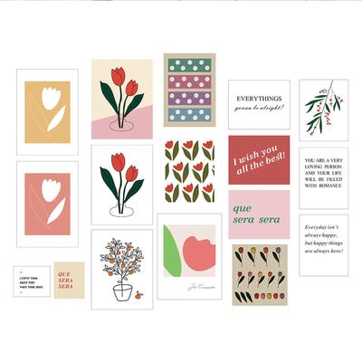 Wall Picture Cards Decoration Room Decor Posters Card Posters Flower Theme for House Decoration