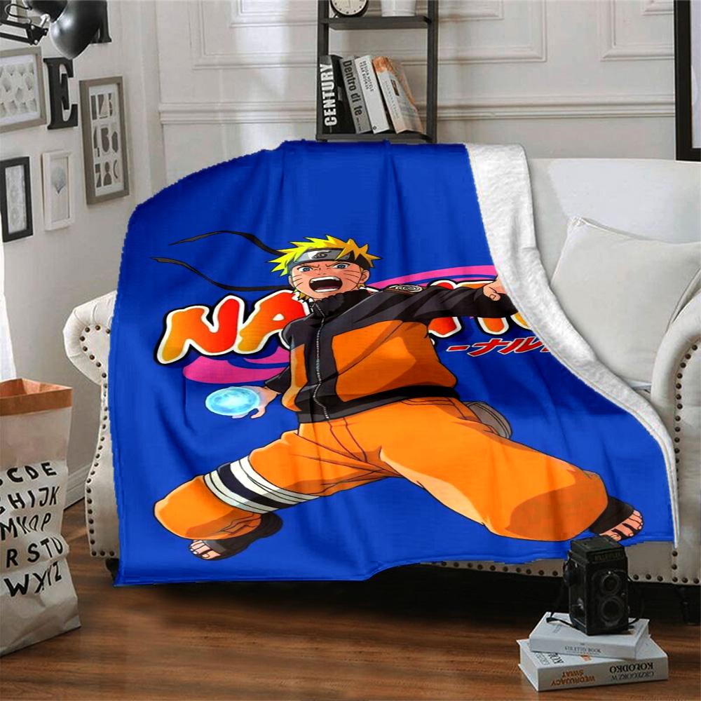 Naruto Blanket Comfortable Perfect for Office Chair Sofa Couch All-Season Use Playful Design Gifts For Family Or Friends