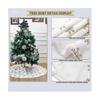 90cm Christmas Trees Skirt Faux Fur Carpet Snowflake White Plush Mat For Home Xmas Tree New Year Decor Apron Ornament
