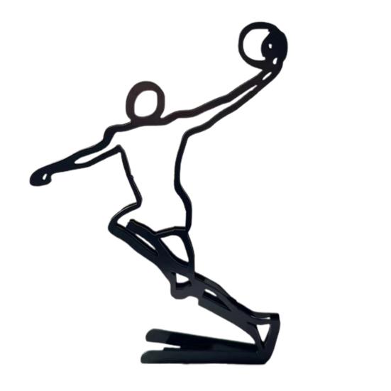 Athlete Wire Figurine Minimalist Abstract Iron Wire Sportsmen Outline Statue Sculpture Home Office Bookshelf Desktop Decoration Ornament