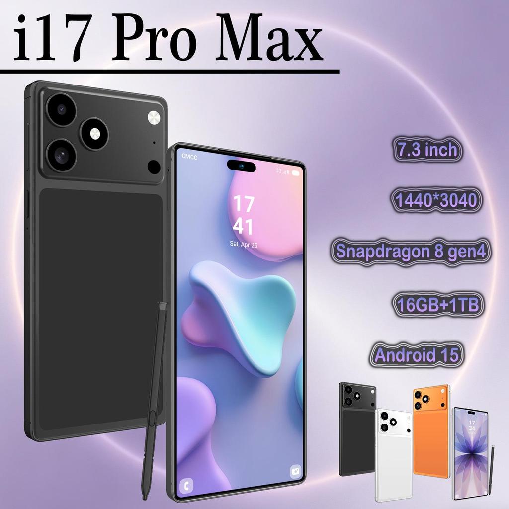 i17 Pro Max Smartphone: Built-in Pen, 4G, Octa-core, 7.3-inch Display, 3+16GB
