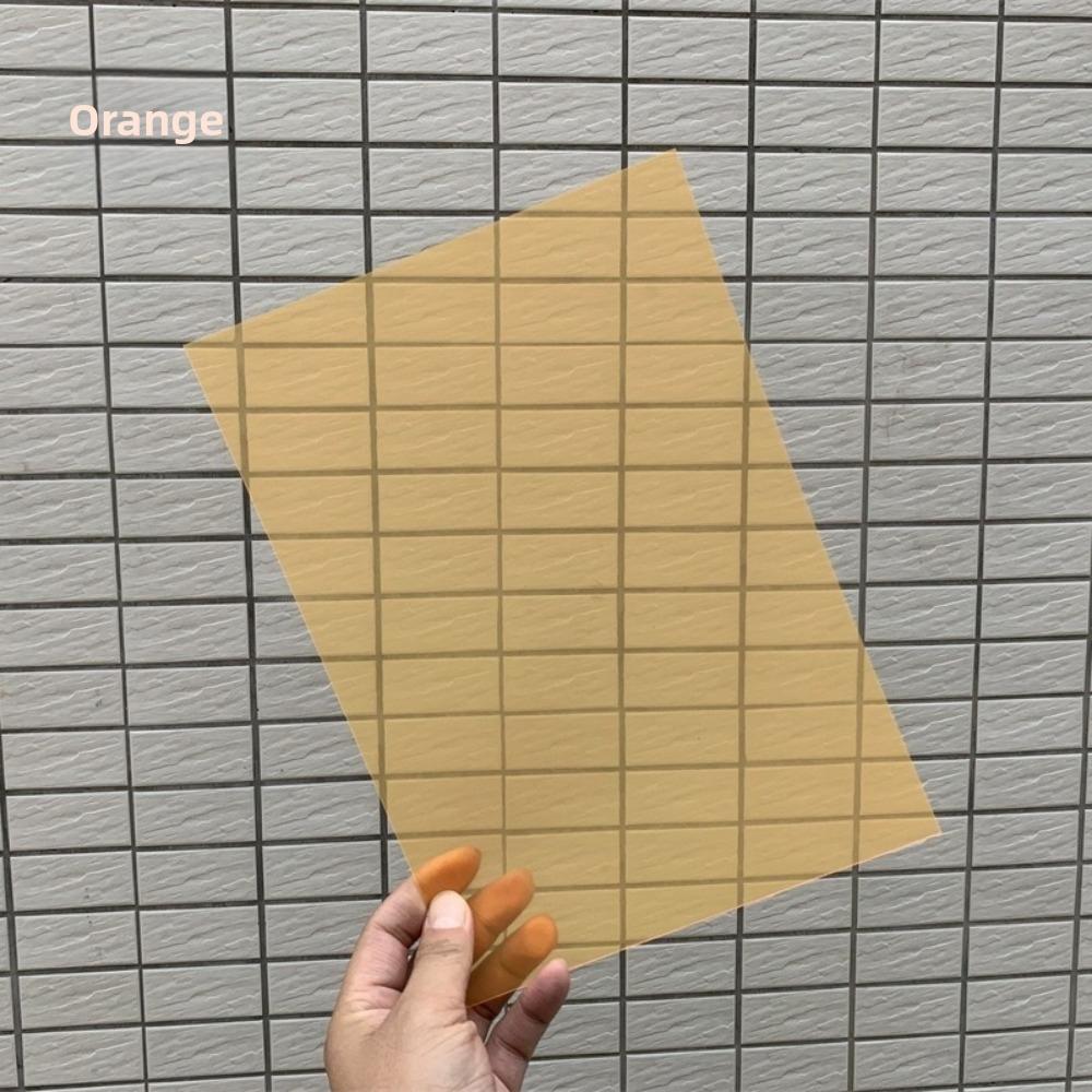 Multicolored Transparent PVC Sheet DIY Light Filter Gel Translucent Hard Sheet for DIY Projects