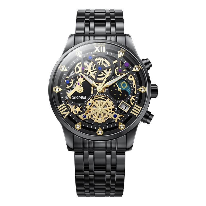 Skmei Luxury High Quality Man Watch Waterproof Luminous Chronograph Date Men Wristwatch Stainless Steel Quartz Men's Watches