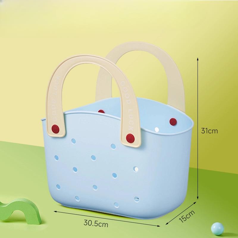 

Bath Hand-held Basket Bathroom Toiletries Clothes and Garment Storage Basket Student Dormitory Bath Basket синій