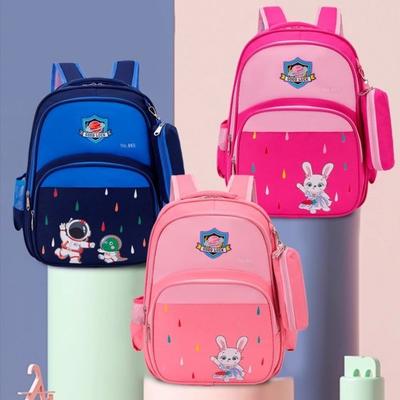 Nova mochila infantil com estampa de coelho fofo, tendência da moda para jardim de infância, mochila para meninos e meninas, mochila escolar de 3 a 7 anos