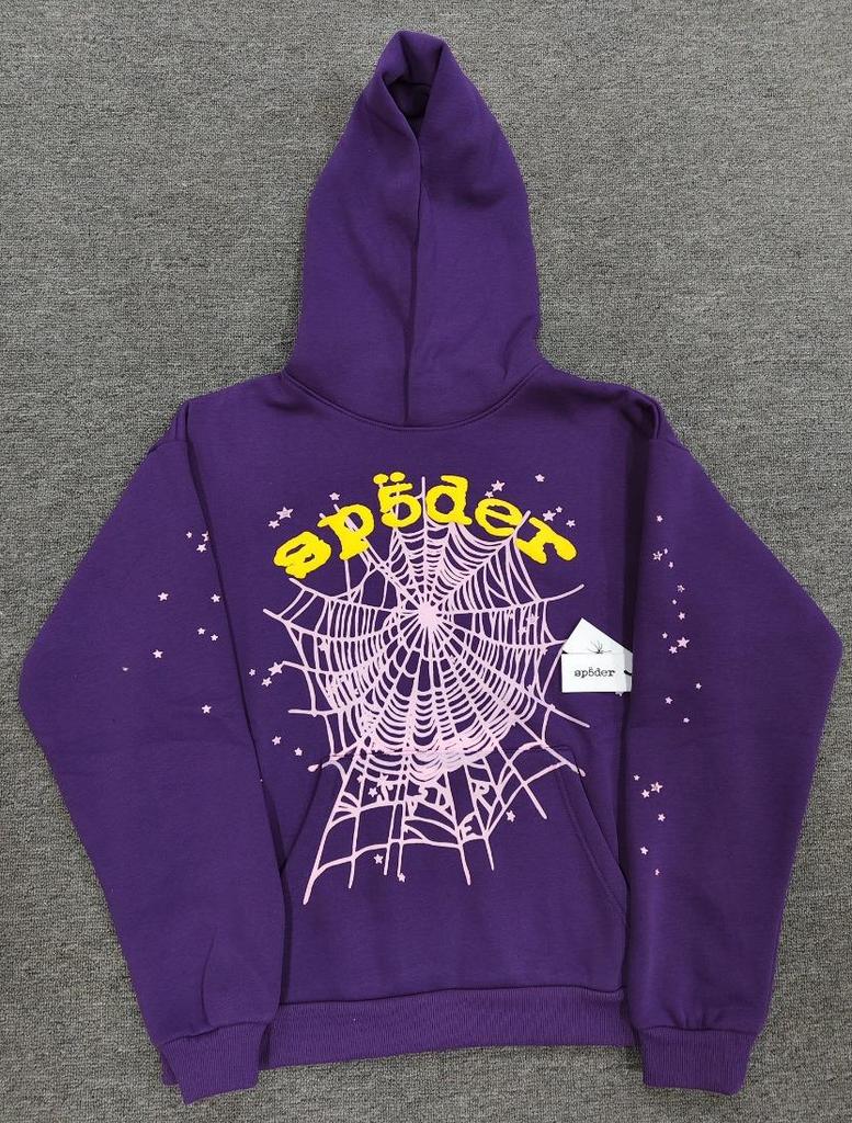 Young Thug Style Spider Web Hoodie Set
