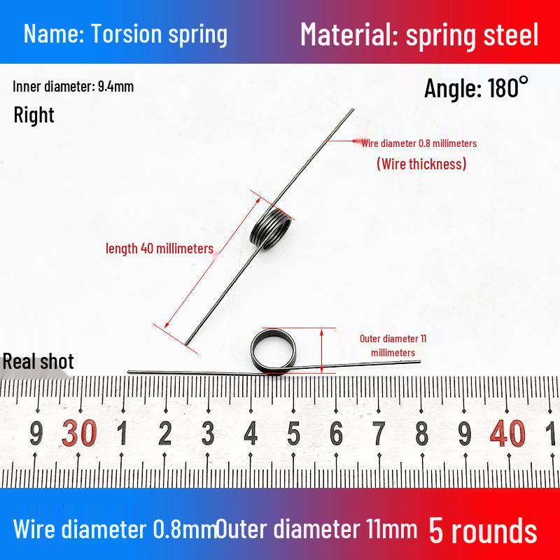 Torsion Spring Steel 0.3-3.0 for 90/180° Clip Trash Can