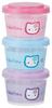 Skater Storage Set of for Side Made in Sanrio Hello Kitty Containers, 3, 240ml, Dishes, Japan, Kaohana, SIJ3-A
