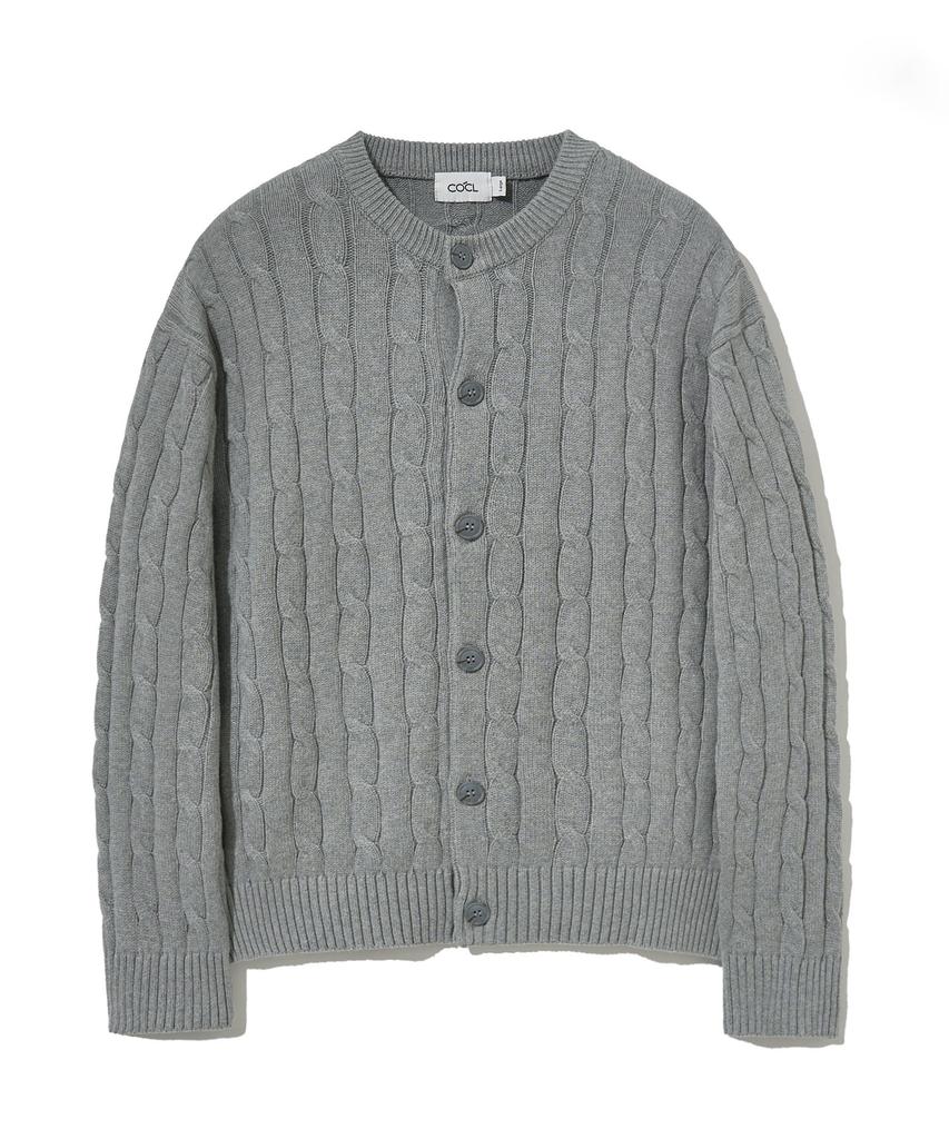 Costume O’Clock Soft Cable Round Cardigan Navy Cooscd021Navy
