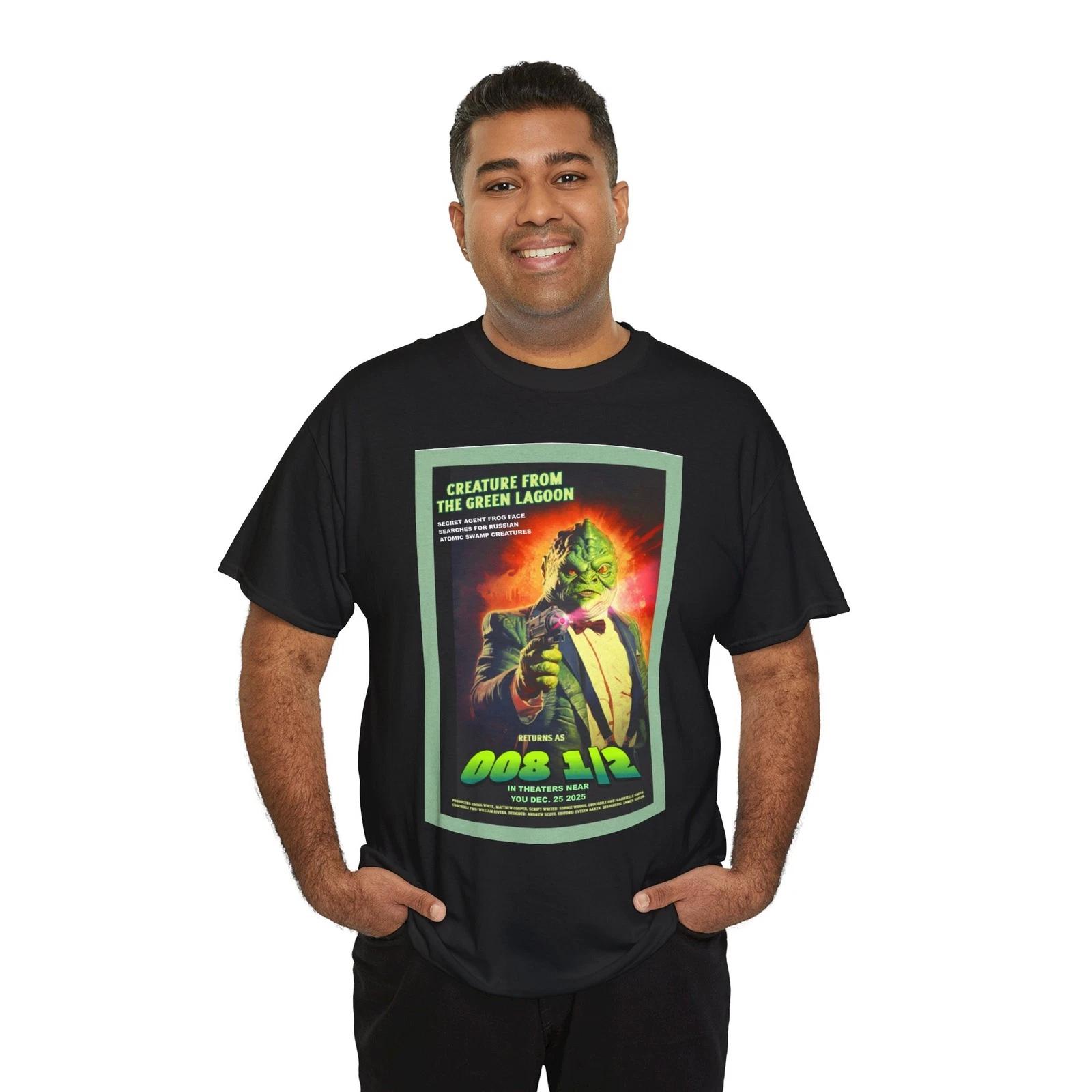 Creature From the Green Lagoon Returns AS Agent Frog Face T-Shirt Monsters 3XL