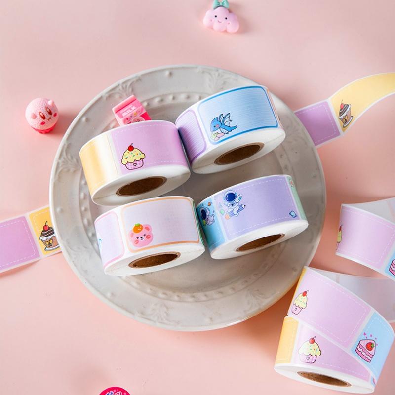 100/270/290pcs/Roll Colorful Labels Item Mark School Stationery Supplies Cute Animal Stickers For Classroom Identification