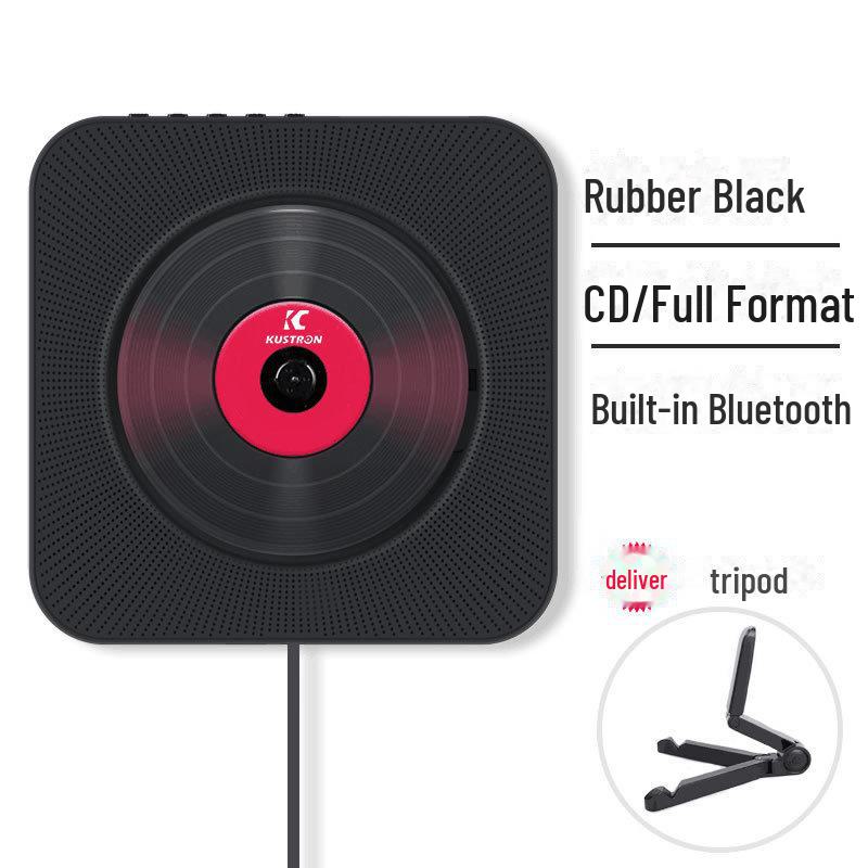 

Настенный Bluetooth-CD-плеер с чехлом для дородового обучения, прослушивания английского языка и изучения музыки. CD player black. 189MM X 189MM X 37MM чёрный