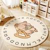 Cartoon Style Bedroom Decor Round Carpet Animal Patterns Carpets for Living Room Fluffy Soft Children Floor Mat Thick Plush Rug
