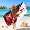 Cristiano Ronaldo Custom Beach Towel, Personalized Name Text Print, Football Logo Soft Quick‑Dry Towel Holiday Gift