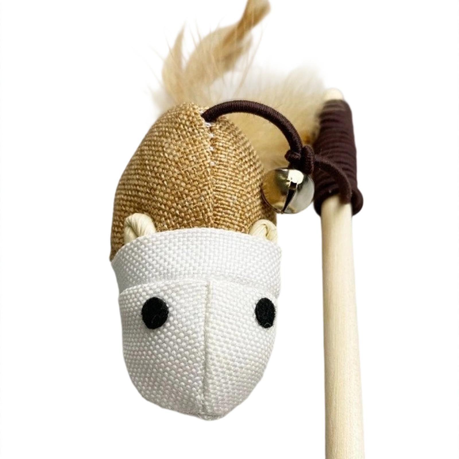 

Pyrrion Cats Wand Toy Teaser Toy Stretchy Rope Mouse Shape with Bell Feather Self-Help Relief Toys one size