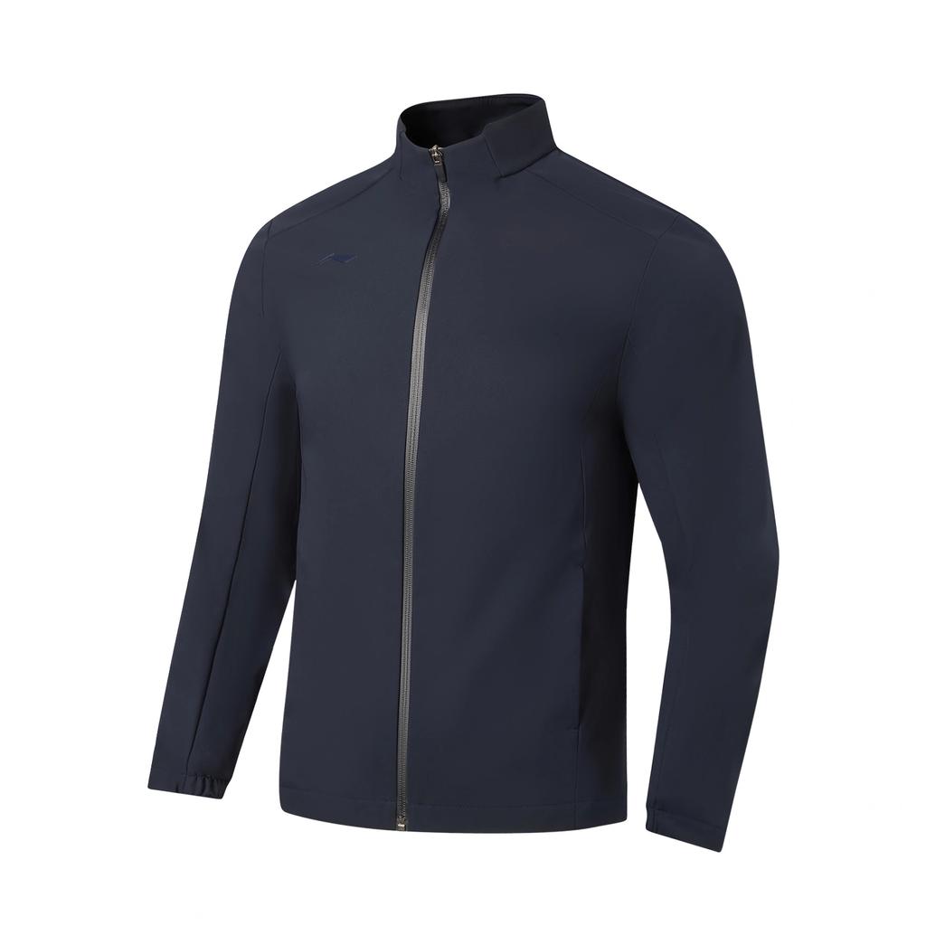 Men's Li-Ning Jackets Men's Deep Blue Stand Collar Moderate
