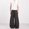 Light Gray American Retro Scimitar Pants Tooling Zipper Pocket Casual Pants Loose Versatile Wide Legs Mopping Long Pants
