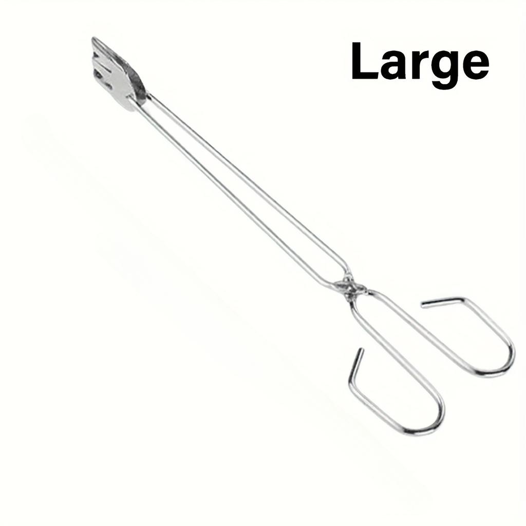 3PCS BBQ Tools Stainless Steel Kitchen Tong Scissors Type Grilled Food Clip Food Vegetable Meat Tongs Charcoal Clamp Frying Tong