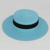 20 Color Square Buckle Round Straw Hat Summer Travel Sunshade Breathable Cap