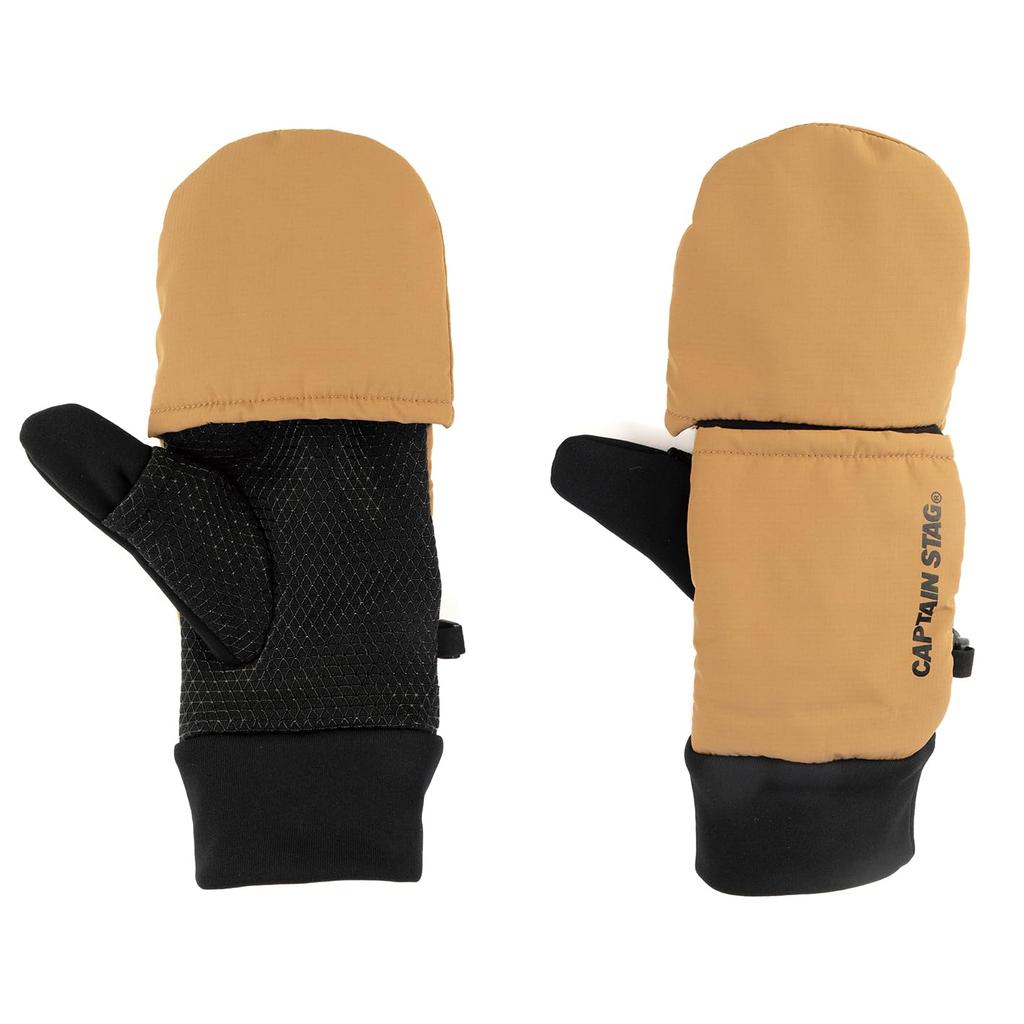 CAPTAIN STAG Fingerless Size L UX-1311 Mittens, Windproof, Cold-Resistant,